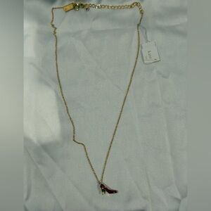 ♠️kate spade “ Things We Love”Red Stiletto Pendant Necklace NWT